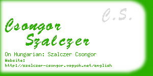 csongor szalczer business card